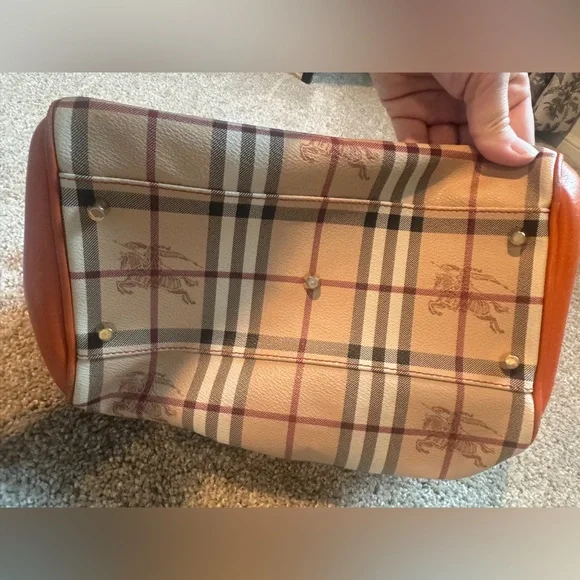 BURBERRY Multicolor PVC Leather Shoulder Bag Orange Tan - Picture 16 of 17